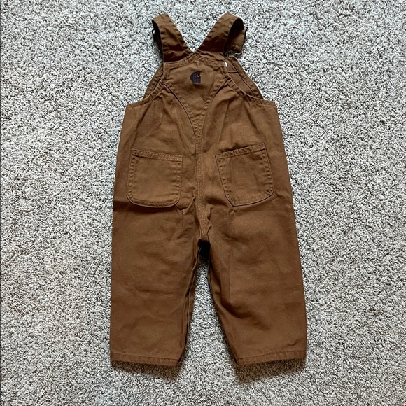 Carhartt Kids Overalls in Classic Brown - Picture 3 of 5
